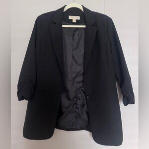 Michael Kors Black Single-Button Tailored Blazer